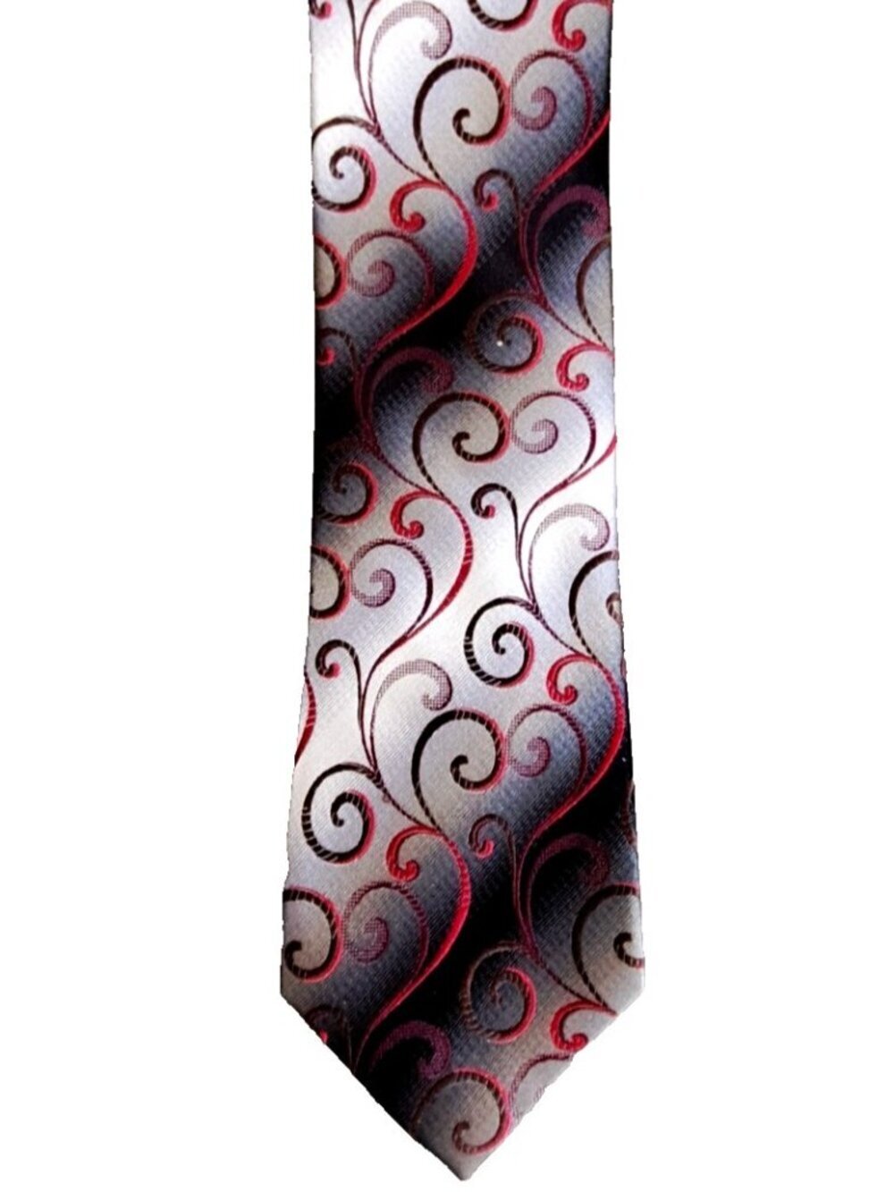 Van Heusen Men's Multicolor Swirl and Stripe Silk Tie Wide Classic Length